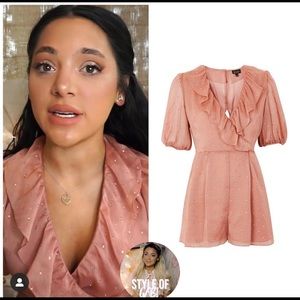 Top shop sparkly pink romper